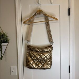 Metallic Gold Puffer Purse/Bag